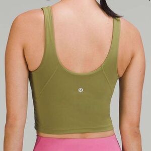 lululemon Olive Green Crop Top Tank
